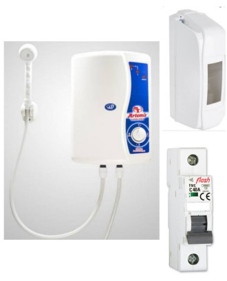 Artemis Elektrikli Şofben 7500 W Sigorta Ve Kutusu Dahil Paket 
