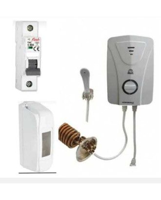 Aydın Derya Bakır Rezistanslı Elektrikli Şofben 7500 W Sigorta Ve Kutusu Dahil Paket