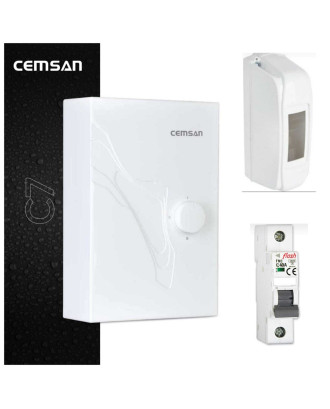 Cemsan C7 Güneş Enerji Sistemine Uyumlu Sigorta ve Kutusu Dahil Elektrikli Şofben