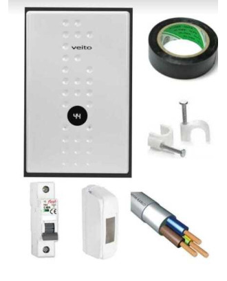 Veito Flow E9 9000 Watt Merkezi Sistem Güneş Su Isıtma Sistemıne Uyumlu 3 Mt Kablolu Tam Takım Set Sofben
