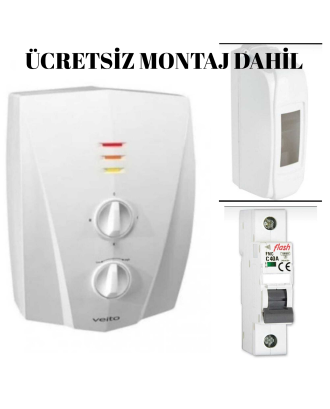 Veito V1200 Elektrikli Su Isıtıcı Sigorta Ve Kutusu Dahil ( Ücretsiz Montaj Hizmeti Dahil Paket )