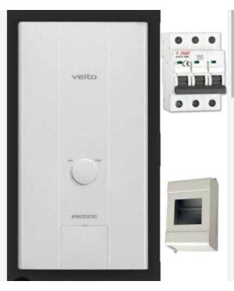 Veito Blue E Elektrikli Ani Su Isıtıcı (3 FAZ, 21 KW) 380 Volt Sigorta Ve  Kutusu Dahil Ucretsiz Montaj