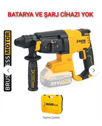 SGS Akülü Elektro-Pnömatik Kırıcı Delici 20V Kömürsüz Motor Solo Makina